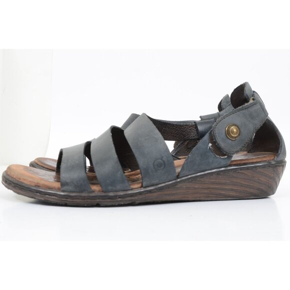 Born Kates Women's 9 Wedge Comfort Straps Casual Gladiator Sandals Hook & Loop - Picture 7 of 9